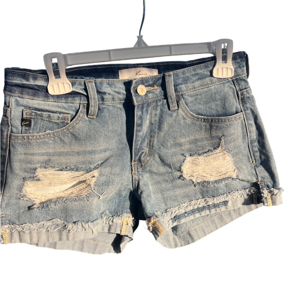 Kancan Denim Distressed Women Shorts Size XS